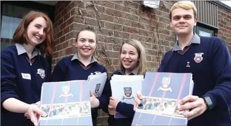  ??  ?? There was a warm welcome to Ardee Community School on the open night from Ruth McAnespie, Lauren Commins, Shauna Rooney and Conor O’Brien.