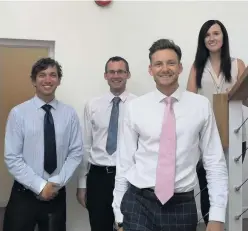 ??  ?? &gt;New recruits to the Eastcote Wealth Management Financial Planner Trainee scheme are (left to right) James Luke, Ben Brayshay, Josh Foster and Naomi Fielder