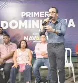  ?? F.E. ?? Andrés Navarro se dirige a seguidores en La Puya de Arroyo Hondo.