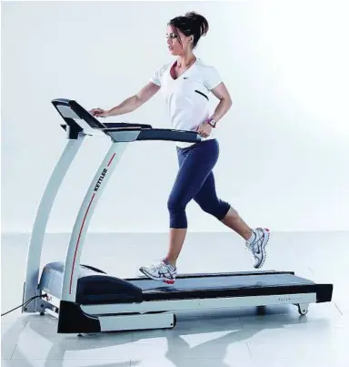  ??  ?? The Pacer treadmill is gentle on the joints and excellent for indoor walking, jogging and running.