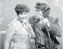  ??  ?? The Queen of Soul shared a stage in ’88 with Godfather of Soul James Brown.