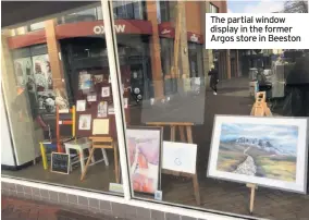  ??  ?? The partial window display in the former Argos store in Beeston