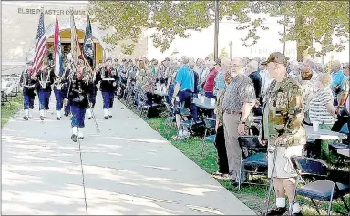  ?? PHOTO SUBMITTED BY KATRINA HINE ?? The McDonald County J.R.O.T.C Color Guard presents at the inaugural Crowder College Veteran Appreciati­on Event. The Color Guard members are, from left, Matthew Schlessman, Cailet Bowman, Rebecca Clark, George Nelson, Leslie Morales and Cody Hoover....