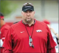  ?? NWA Democrat-Gazette/ANDY SHUPE ?? Arkansas Coach Bret Bielema said there was extra film study for his players and assistants after Saturday’s loss to TCU. “We definitely couldn’t leave it on Saturday,” he said.