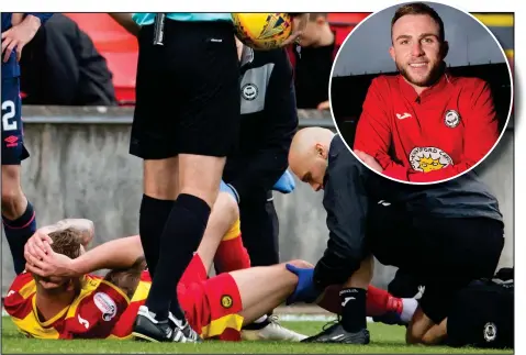  ??  ?? Partick Thistle star Christie Elliott has been out for the last four months after fracturing his ankle in a 1-1 draw against Hearts in September