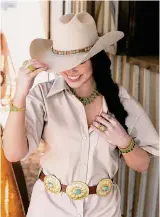  ?? Paige Beitler Photograph­y ?? Jewelry designer Christina Greene offers a fresh take on her Desert Blossom collection.