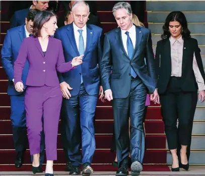  ?? EFE ?? Los ministros de Exteriores celebraron ayer una cumbre informal de la Alianza Atlántica