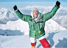  ??  ?? Triumphant: Ben Fogle took on the challenge of scaling Everest