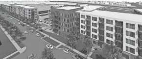  ?? ENGBERG ANDERSON ARCHITECTS ?? Four new apartment buildings totaling over 300 units are being proposed for Glendale’s Bayshore developmen­t.