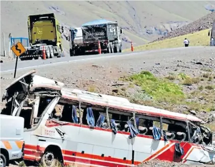  ?? D. RODRIGUEZ ?? Pericia. El colectivo iba a 92 kilómetros por hora. En esa zona la velocidad máxima es de 40 km/h.