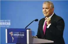  ?? Efe/alberto valdés ?? El sustituto de Iván Duque será elegido el próximo domingo en las urnas y asumirá el cargo el 7 de agosto.