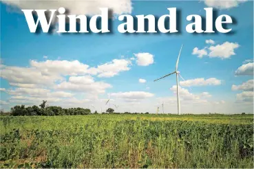  ?? [PHOTOS PROVIDED] ?? Enel Green Power started constructi­on in May at the 298-megawatt Thunder Ranch wind farm in Garfield, Kay and Noble counties. The project is expected to be complete by the end of 2017 and will sell part of its electricit­y output to Anheuser-Busch.