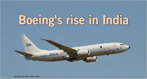  ?? ?? Boeing P-8I of the Indian Navy