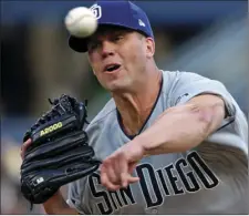  ??  ?? San Diego Padres starting pitcher Clayton Richard delivers during the first inning of the team’s baseball game against the Pittsburgh Pirates in Pittsburgh on Saturday. AP PHOTO/GENE J. PUSKAR