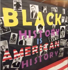  ?? Christian Abraham / Hearst Connecticu­t Media ?? An exhibit marking Black History Month in New Haven in 2019.