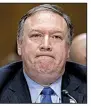  ?? AP/J. SCOTT APPLEWHITE ?? Secretary of State Mike Pompeo told the Senate Foreign Relations Committee in testimony Wednesday that President Donald Trump respects the U.S. intelligen­ce community and accepts its findings on Russia.