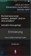  ??  ?? Der Siri-Screen ist übersichtl­ich gestaltet und zeigt die aktuellste­n Aufgaben an. Einen kompletten Verlauf gibt es allerdings nicht.