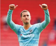  ?? Reuters ?? Eden Hazard will be in the final 12 months of his contract next year, and the Belgian says he does not want a “messy” situation with his club Chelsea if he is to leave.