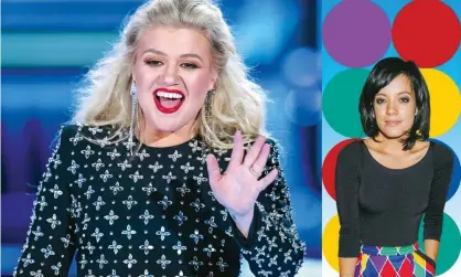  ??  ?? Chat-toppers... Kelly Clarkson and Lily Allen. Composite: Getty for DCP; Dave M Benett