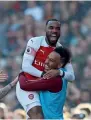  ?? Reuters ?? Lacazette celebrates scoring Arsenal’s first goal against Southampto­n. —