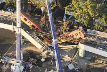  ?? Fernando Llano Associated Press ?? FOR MANY in Mexico City, the disaster on Line 12, which killed 26 people, was less an accident than a preventabl­e case of mass homicide. Some are convinced that graft and institutio­nal neglect are the true culprits.