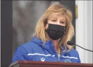  ?? Brian A. Pounds / Hearst Connecticu­t Media file photo ?? Stratford Mayor Laura Hoydick ordered masks to be worn inside all public buildings Thursday as the town entered “red zone” status for COVID-19.