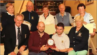  ??  ?? At the presentati­on of prizes of the Killarney GC Invitation­al Mixed Foursomes sponsored by Castleisla­nd Motor Factors were front, l-r: Jack Buckley, President, Donal Dennehy, Castleisla­nd Motor Factors, Donal Considine, winner, and Sheila Crowley, Killarney Lady Captain. Back, l-r:Joan Fleming, Dermot Roche, Gemma Butler, Billy Morrissey and Mary Sheehy. Photo by Eamonn Keogh