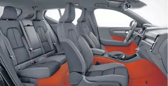  ??  ?? The 2020 Volvo XC40 R-Design offers a beautifull­y-furnished interior.