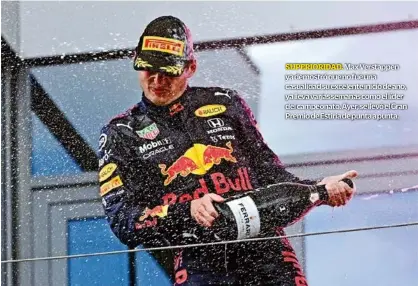  ??  ?? Max Verstappen ya demostró que no fue una casualidad su excelente inicio de año, ya lleva varias semanas como el líder del campeonato. Ayer, se llevó el Gran Premio de Estiria de punta a punta.