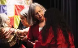  ?? The Canadian Press ?? Chief Commission­er Marion Buller speaks to a witness during the National Inquiry of Missing and Murdered Indigenous Women and Girls in Richmond, B.C., Friday.