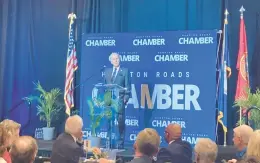  ?? SANDRA J. PENNECKE/STAFF ?? Mayor Rick West addresses a crowd of more than 800 during the State of the City address Wednesday at the Chesapeake Conference Center.