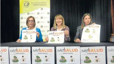  ?? ?? Pilar Cajaravill­e, Berta Fernández y Rocío Herranz ayer en la presentaci­ón del evento.