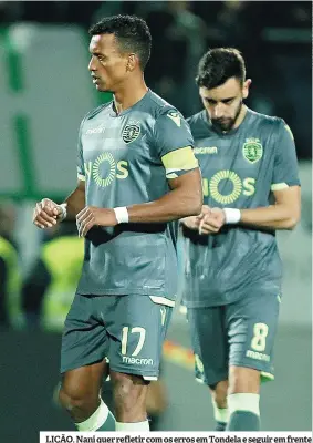  ??  ?? LIÇÃO. Nani quer refletir com os erros em Tondela e seguir em frente