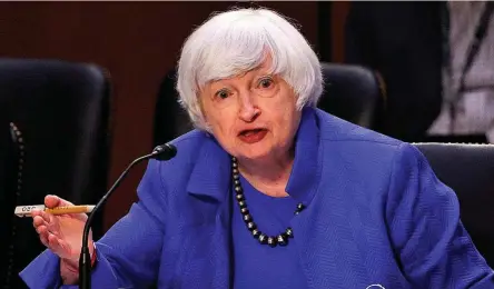  ?? ?? La secretaria del Tesoro de Estados Unidos, Janet Yellen, de quien depende la oficina de los servicios tributario­s del país (IRS, por sus siglas en inglés).