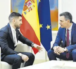  ?? ?? Topuria y Pedro Sánchez, en la reunión de la semana pasada