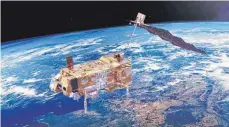 ?? FOTO: AIRBUS ?? Die von Airbus entwickelt­en Metop-Satelliten sollen möglichst genaue Wetterdate­n aus dem All liefern.