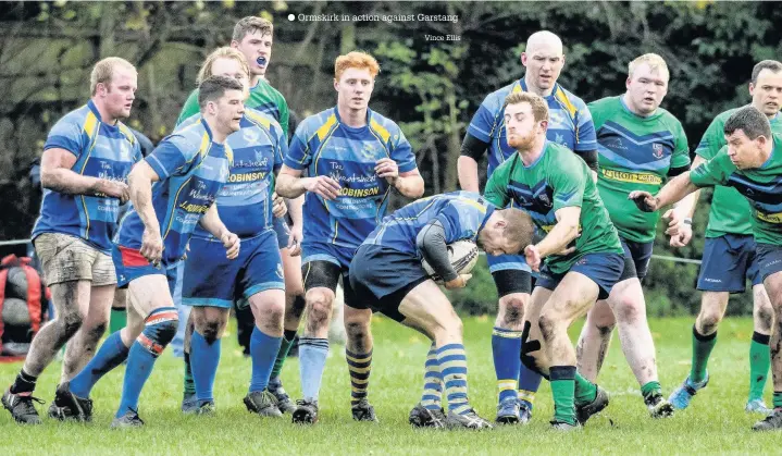  ?? Ormskirk in action against Garstang Vince Ellis ??