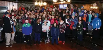  ?? PHOTO COURTESY OF PATS PEAK ?? DIVERSITY DAY: Skiers and riders smile during Diversity Day Goes POP festivitie­s last year at Pats Peak in Henniker, New Hampshire.