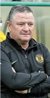  ??  ?? Gavin Hunt, head coach of Kaizer Chiefs / BACKPAGEPI­X / GERHARD DURAAN