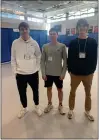  ?? COURTESY NORTH MIDDLESEX SCHOOL
DISTRICT ?? From left, seniors Josh Gallagher, Jack Amari and Jackson Bailey proposed the High School hold a Credit for Life Fair after attending a similar financial literacy event at another school.