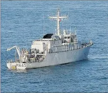  ??  ?? le démineur “L’Orion” que vous avait pu voir à Port Vendres