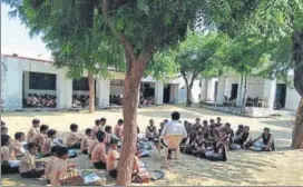  ?? HT PHOTO ?? After villagers pledged ₹22 lakh for developmen­t of the school in Ogala, the state government announced to donate ₹33 lakh.