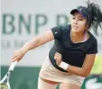  ??  ?? Kazakhstan’s Zarina Diyas upset second seed Zhang Shuai of China in Tokyo.