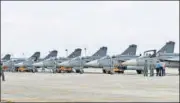 ?? PTI ?? Second squadron of Tejas fighter jets operationa­lised at Air Force Station in Coimbatore on May 27, 2020 .
