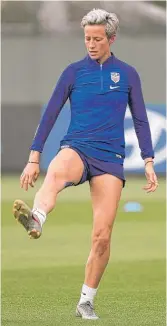  ?? LAURENT CIPRIANI/AP ?? Rose Lavelle (left photo, 16) and Megan Rapinoe have been using the extra time off in the World Cup to recover from hamstring injuries.