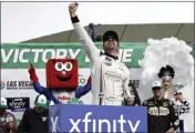  ?? SEAN GARDNER — GETTY IMAGES ?? Josh Berry celebrates after winning the NASCAR Xfinity Series race at Las Vegas Motor Speedway on Saturday.