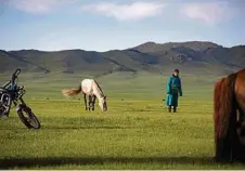  ??  ?? A start camp at the Mongol Derby.