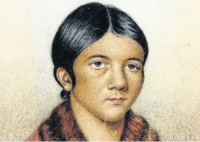  ?? CONTRIBUTE­D ?? “Portrait of Demasduit” was painted by Lady Hamilton in 1819. Demasduit was the aunt of Shanawdith­it, the last known Beothuk. This miniature watercolou­r of Demasduit has remained the most ubiquitous face of the tribe since the 1800s.