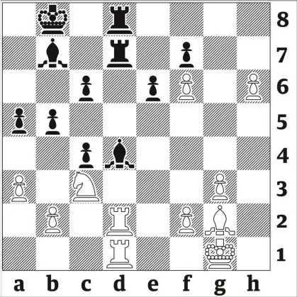  ?? ?? 3866: Ding Liren v Anton Filippov, Manila 2010. White to move and win.