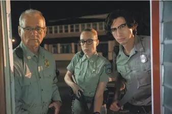  ?? Abbot Genser / Focus Features ?? Bill Murray (left), Chloë Sevigny and Adam Driver play police officers in “The Dead Don’t Die,” the latest effort from Jim Jarmusch. It opens in Bay Area theaters Friday, June 14.